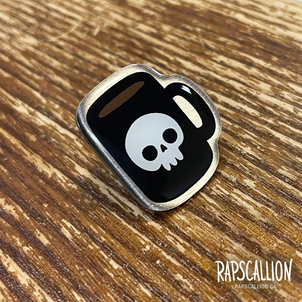 Skull Coffee Mug Pin