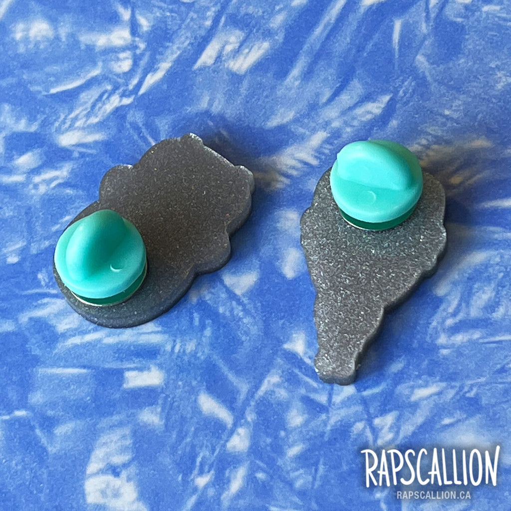 Pee Wee & Chairry Inspired - Glitter Pin Brooch Set