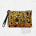 Eyeballs Faux Leather Crossbody Bag - Weird Art, Eyes, Illustration, Unique, Vegan, Lowbrow, Low Brow, Purse, Handbag, Satchel
